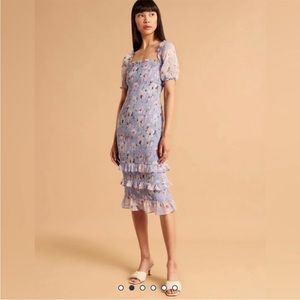 Abercrombie smocked midi dress